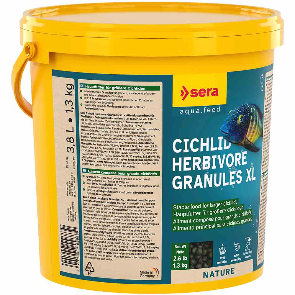 Sera Cichlid Herbivore Granules Xl 3.8l (1.3kg) (2cm)