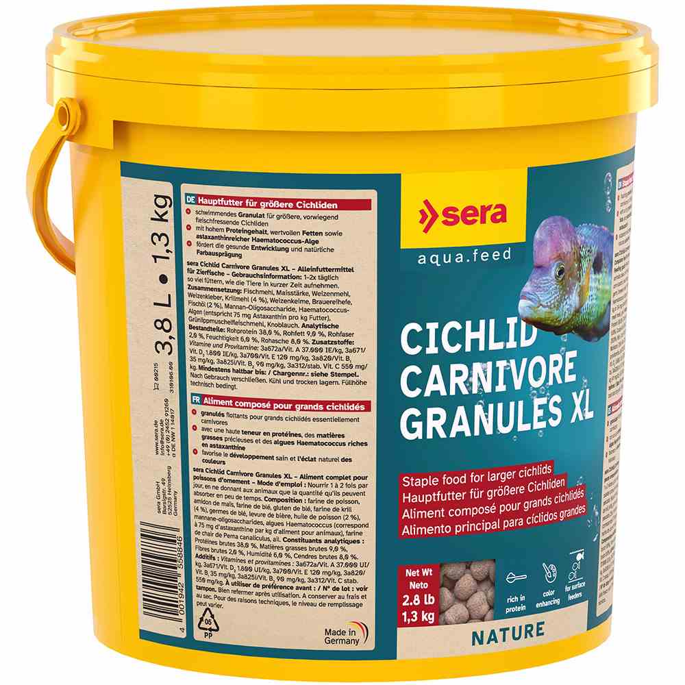 Sera Cichlid Carnivore Granules Xl 3.8l (1.3kg) (2cm)